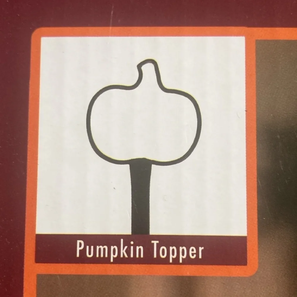 BNIB- Beautiful Decorative Two Tier Wooden Tray w/ Metal Pumpkin Topper